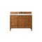 James Martin Vanities Brittany 48in Single Vanity, Saddle Brown w/ 3 CM White Zeus Quartz Top 650-V48-SBR-3WZ - alternate 1